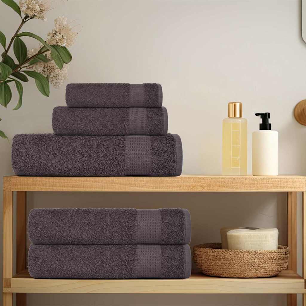 Handdoeken FROGN 2 st 100x200 cm 360 g/m² antraciet – afbeelding 3