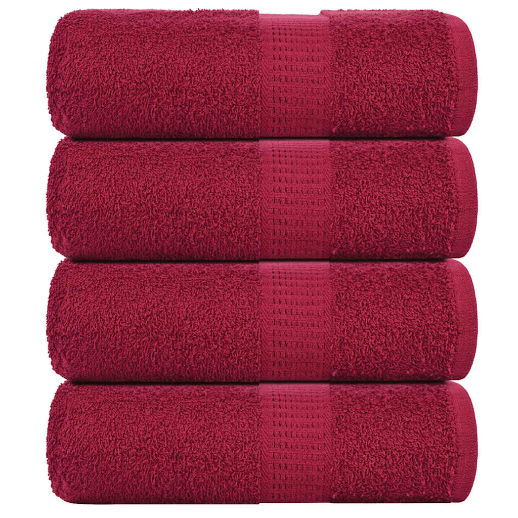 Gastendoekjes FROGN 4 st 30x50 cm 360 g/m² bordeaux – afbeelding 1