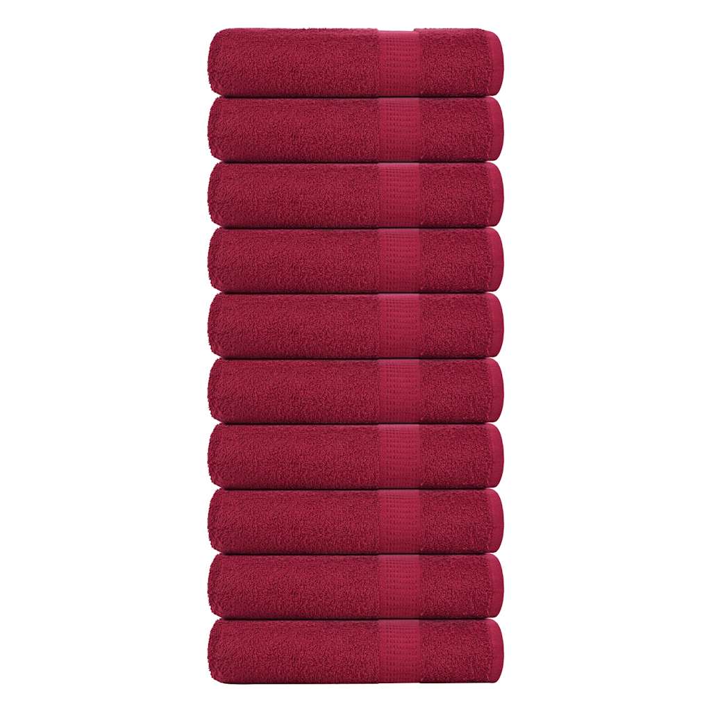 Handdoeken FROGN 10 st 50x100 cm 360 g/m² bordeaux