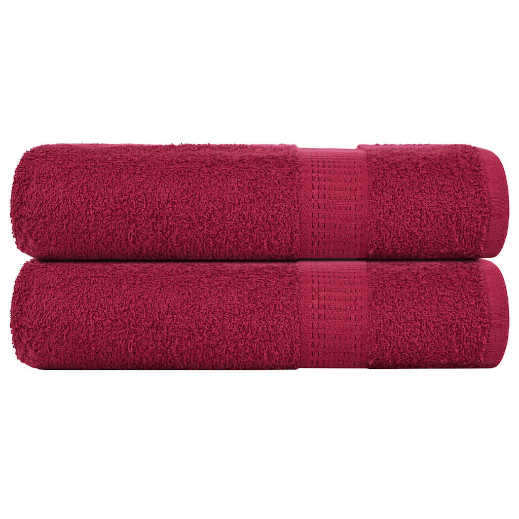 Douchehanddoeken FROGN 2 st 70x140 cm 360 g/m² bordeaux