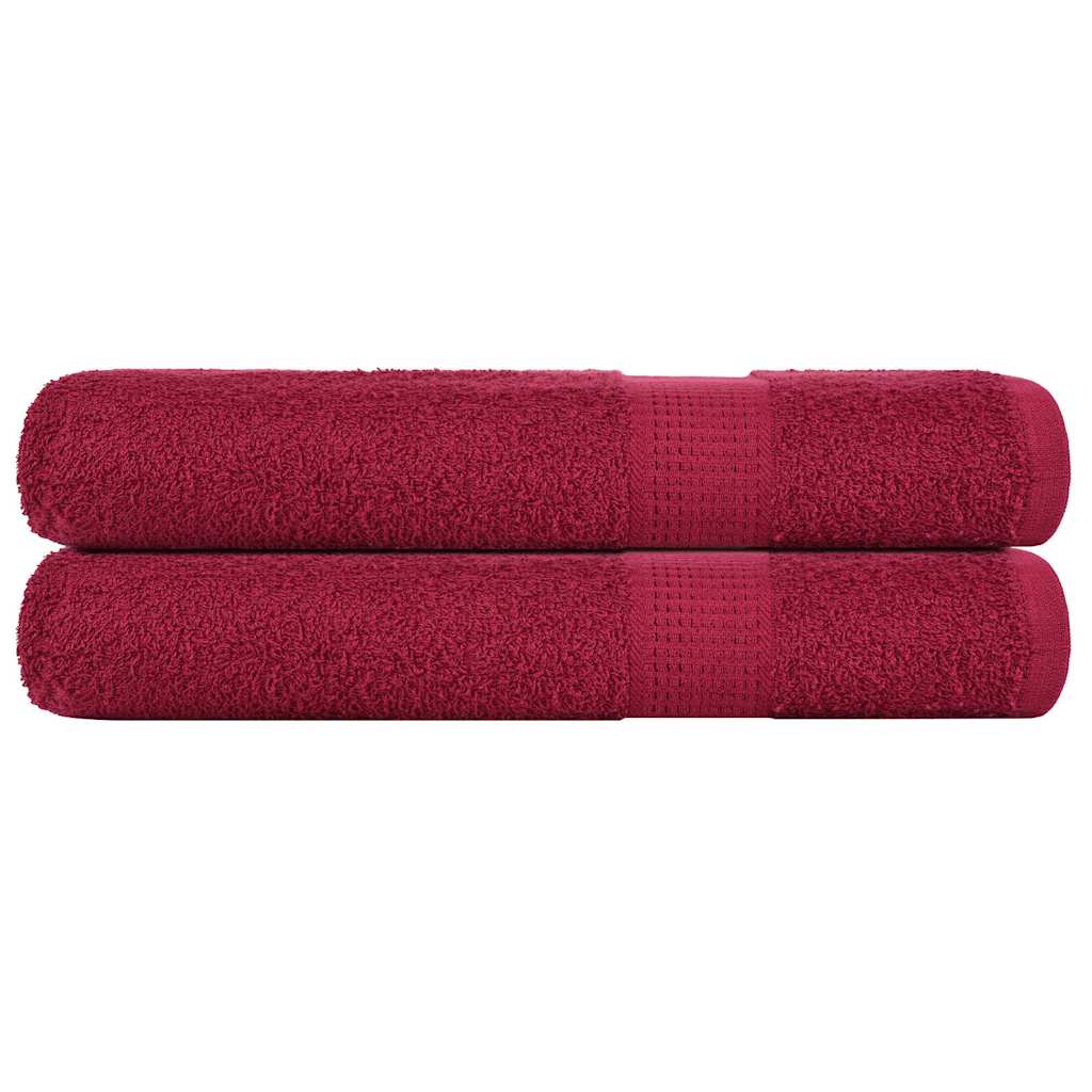 Saunahanddoeken FROGN 2 st 80x200 cm 360 g/m² bordeaux