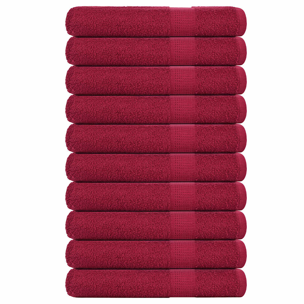 Saunahanddoeken FROGN 10 st 80x200 cm 360 g/m² bordeaux – afbeelding 1