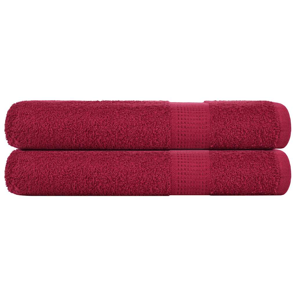 Handdoeken FROGN 2 st 100x200 cm 360 g/m² bordeaux – afbeelding 1