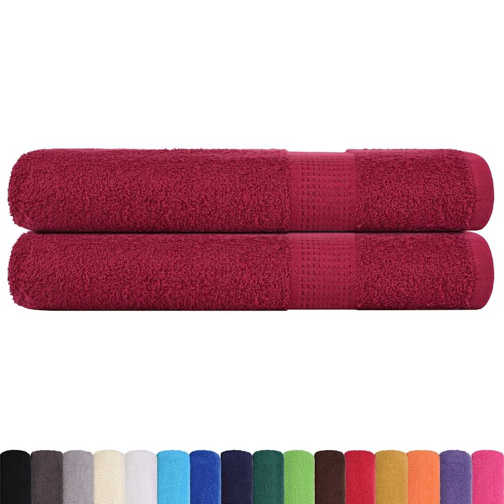 Handdoeken FROGN 2 st 100x200 cm 360 g/m² bordeaux – afbeelding 2