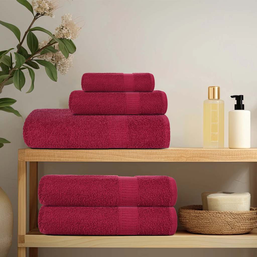 Handdoeken FROGN 2 st 100x200 cm 360 g/m² bordeaux – afbeelding 3