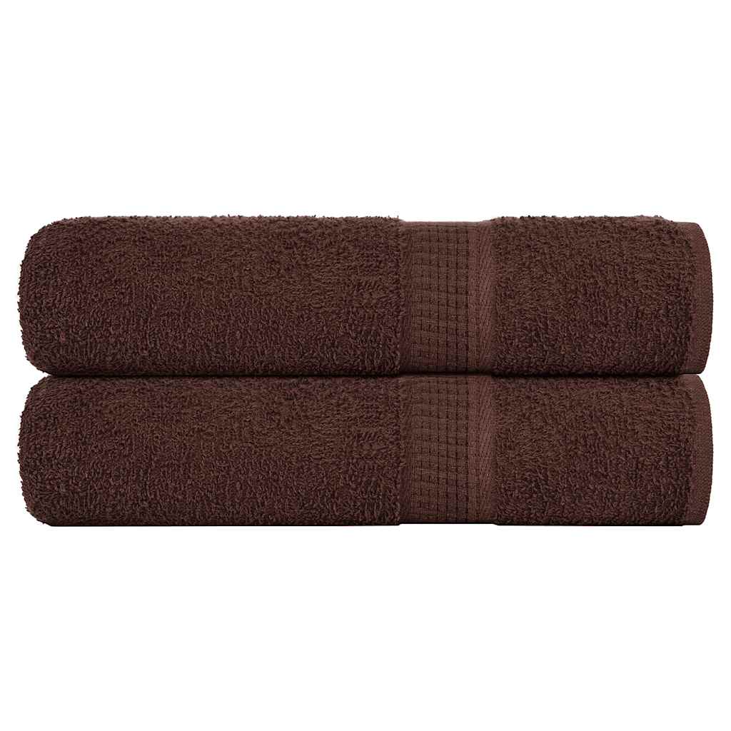 Handdoeken FROGN 2 st 50x100 cm 360 g/m² bruin