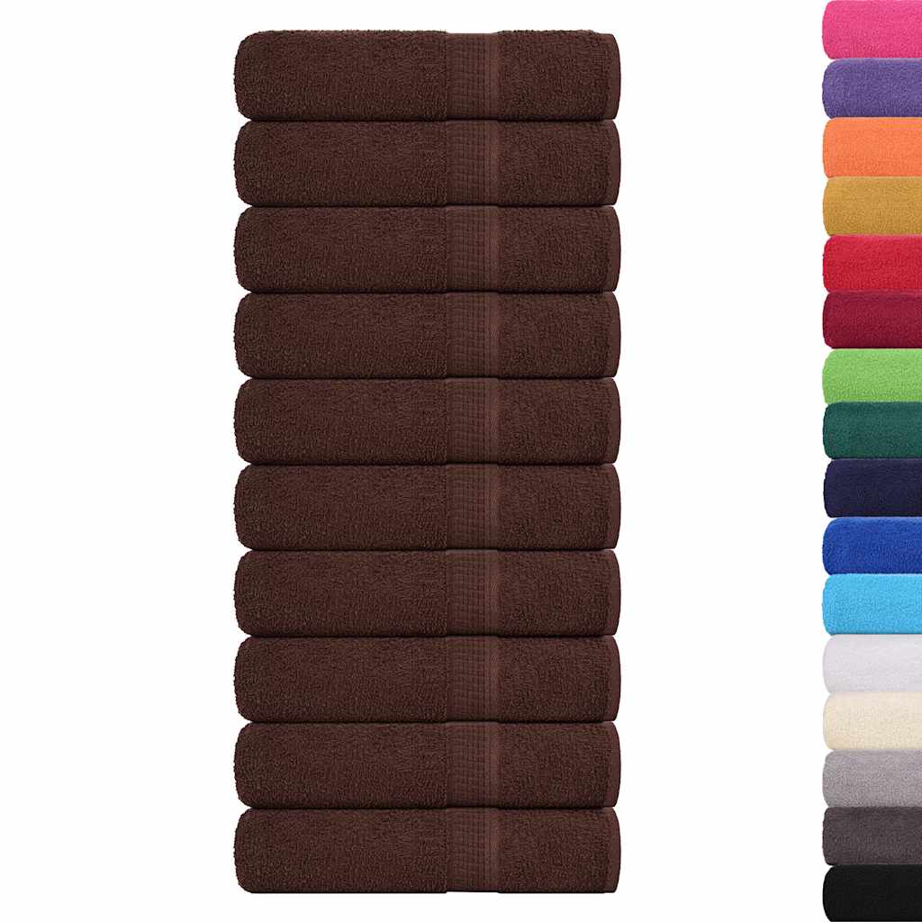 Handdoeken FROGN 10 st 50x100 cm 360 g/m² bruin – afbeelding 2