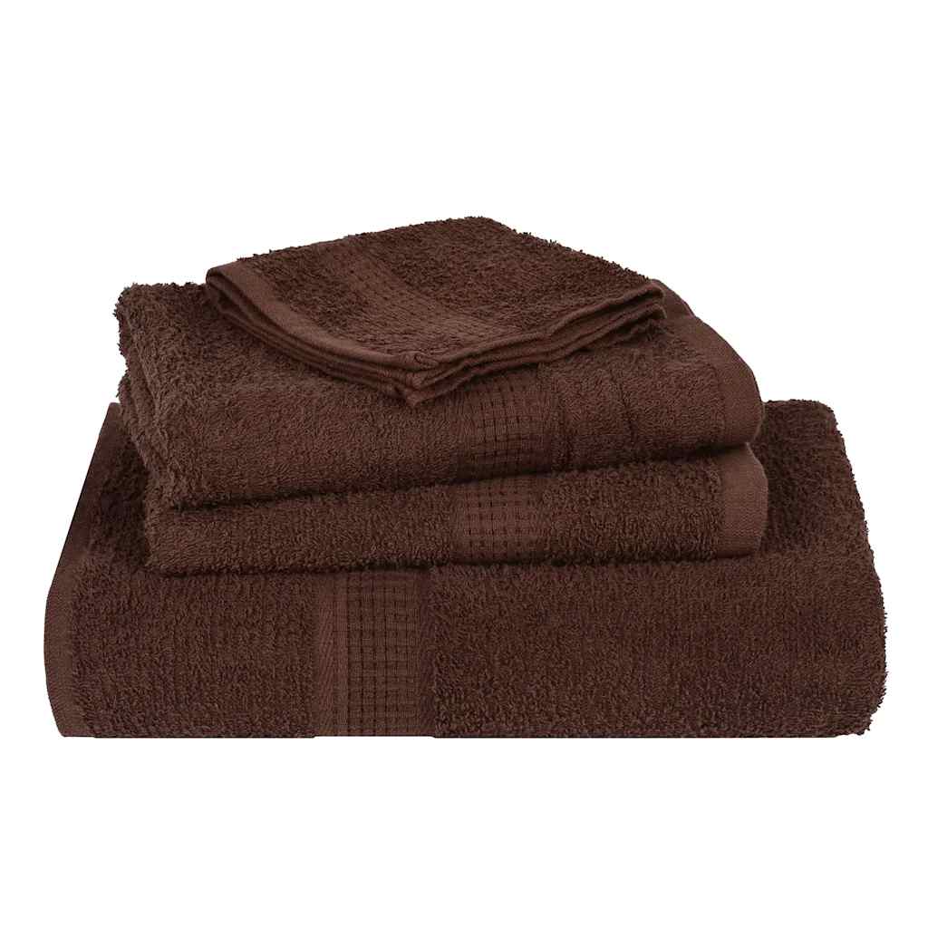 Douchehanddoeken FROGN 10 st 70x140 cm 360 g/m² bruin – afbeelding 4