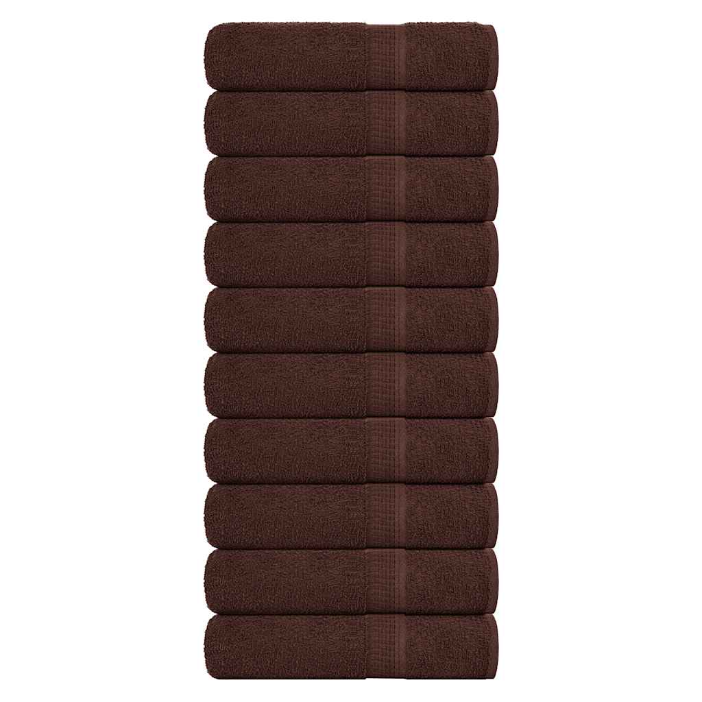 Badhanddoeken FROGN 10 st 100x150 cm 360 g/m² bruin