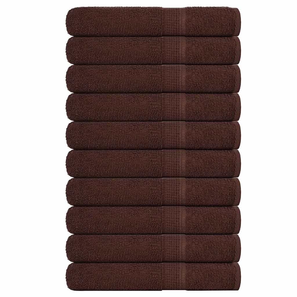 Saunahanddoeken FROGN 10 st 80x200 cm 360 g/m² bruin – afbeelding 1