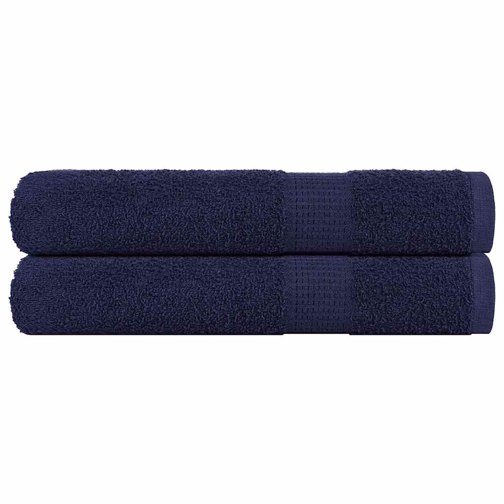 Saunahanddoeken FROGN 2 st 80x200 cm 360 g/m² marineblauw – afbeelding 1