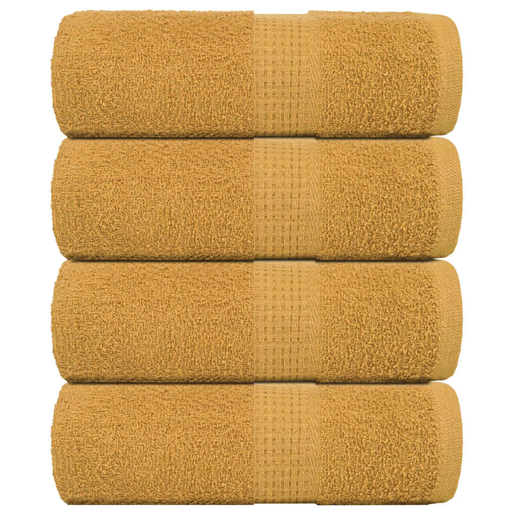 Washandjes FROGN 4 st 30x30 cm 360 g/m² goud