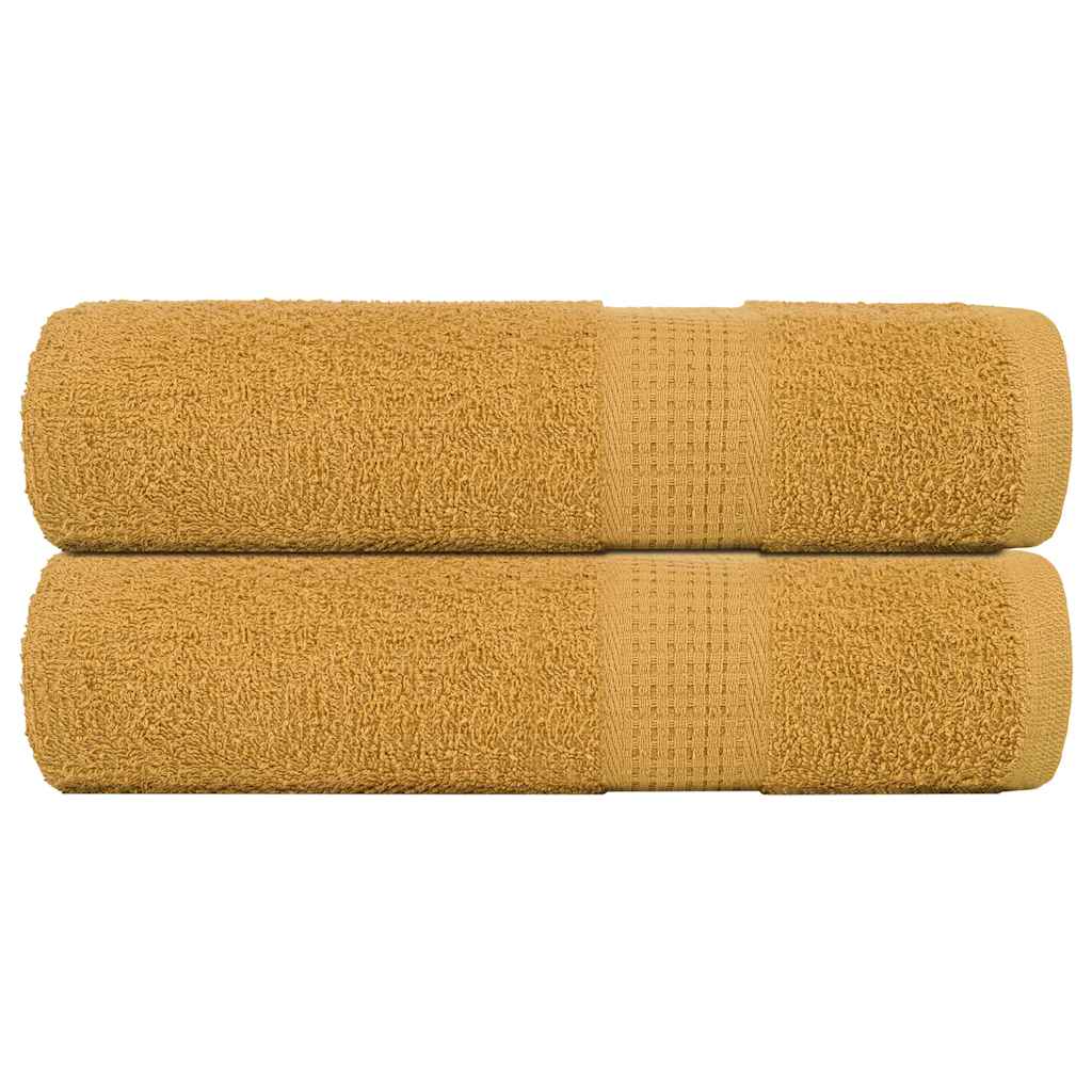 Handdoeken FROGN 2 st 50x100 cm 360 g/m² goud