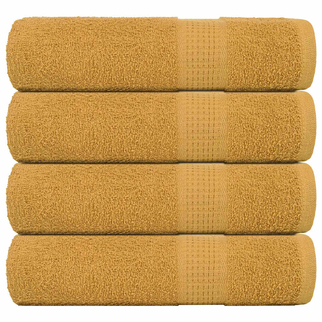 Handdoeken FROGN 4 st 50x100 cm 360 g/m² goud