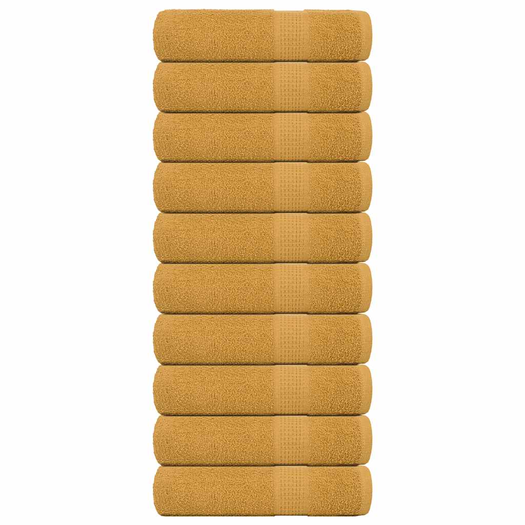 Handdoeken FROGN 10 st 50x100 cm 360 g/m² goud