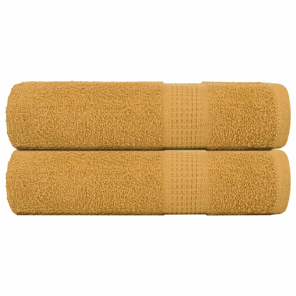 Douchehanddoeken FROGN 2 st 70x140 cm 360 g/m² goud