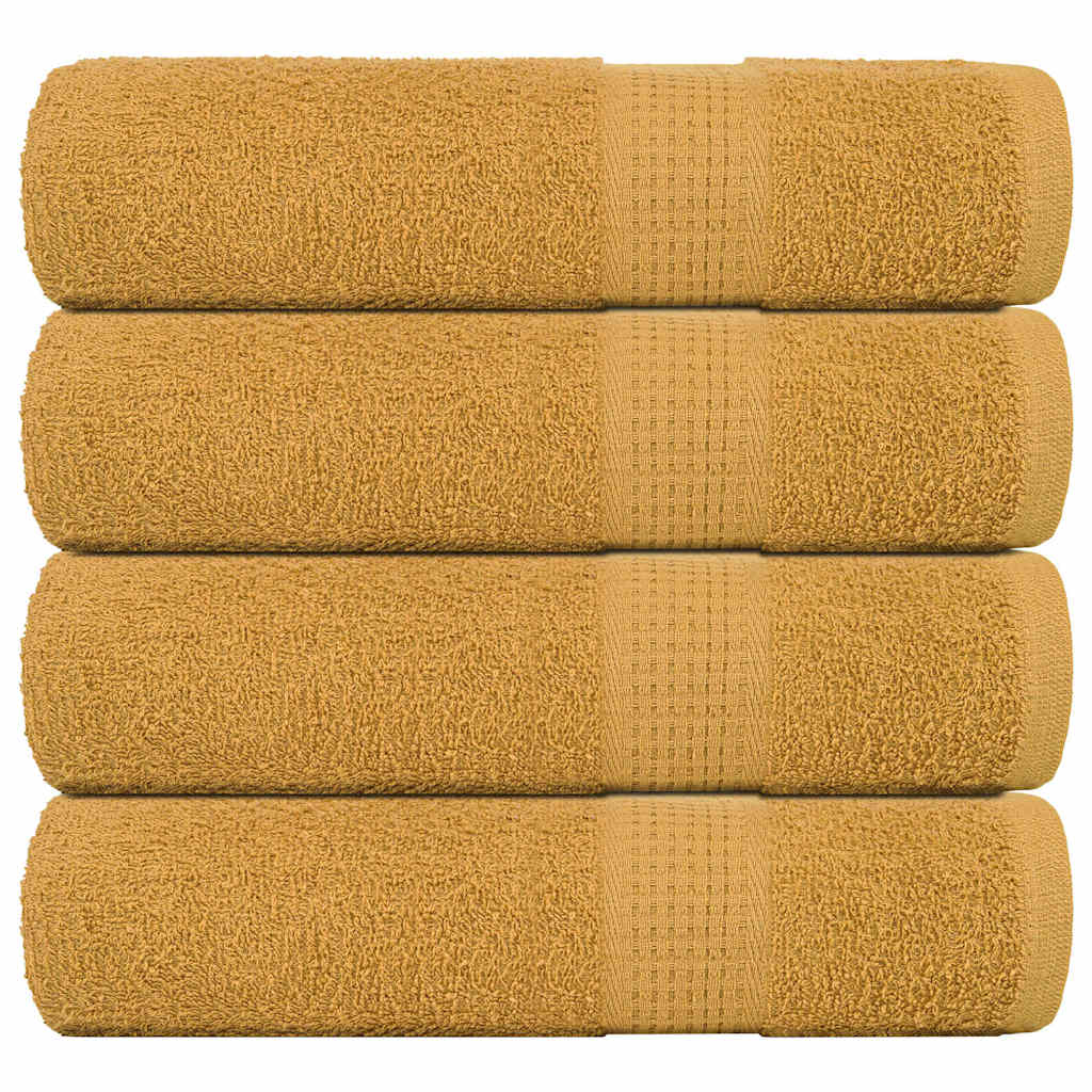 Douchehanddoeken FROGN 4 st 70x140 cm 360 g/m² goud