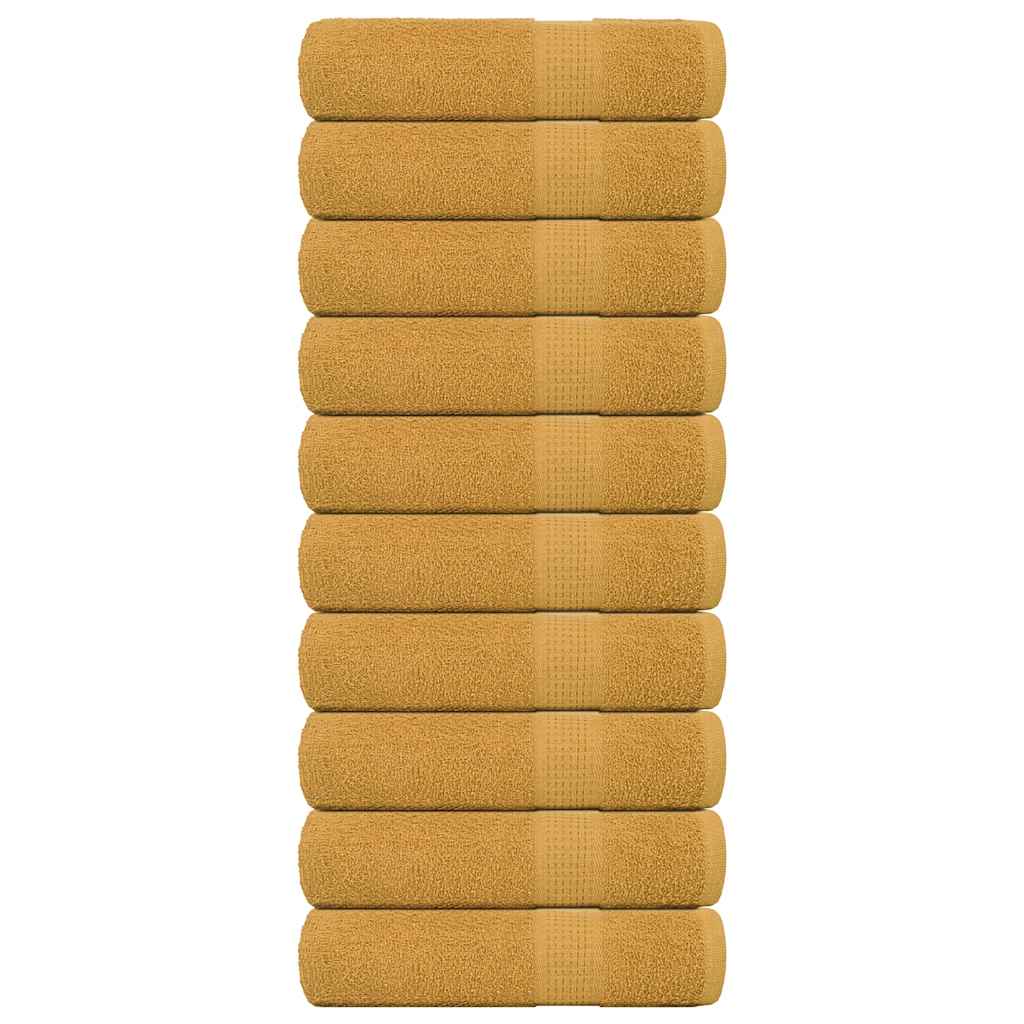 Douchehanddoeken FROGN 10 st 70x140 cm 360 g/m² goud