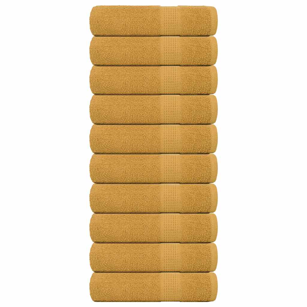 Badhanddoeken FROGN 10 st 100x150 cm 360 g/m² goud