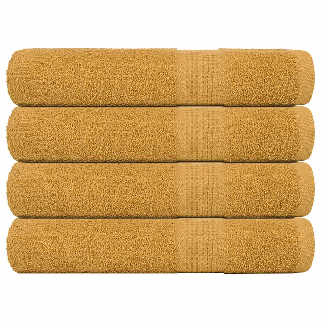 Saunahanddoeken FROGN 4 st 80x200 cm 360 g/m² goud