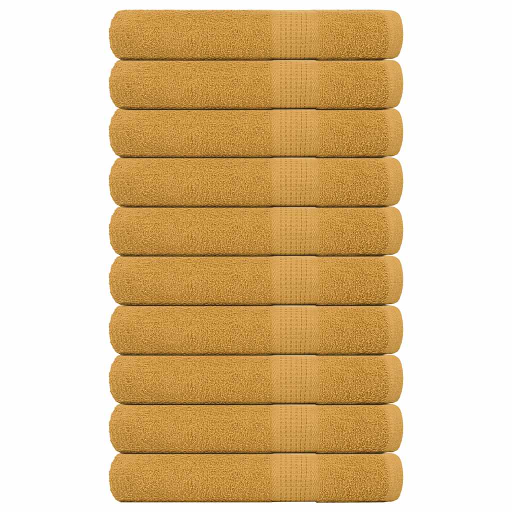 Saunahanddoeken FROGN 10 st 80x200 cm 360 g/m² goud