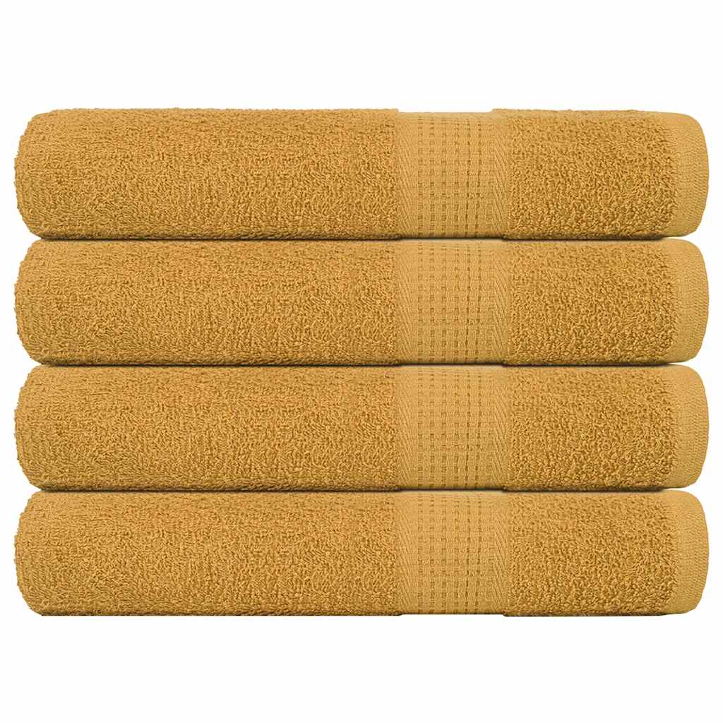 Handdoeken FROGN 4 st 100x200 cm 360 g/m² goud