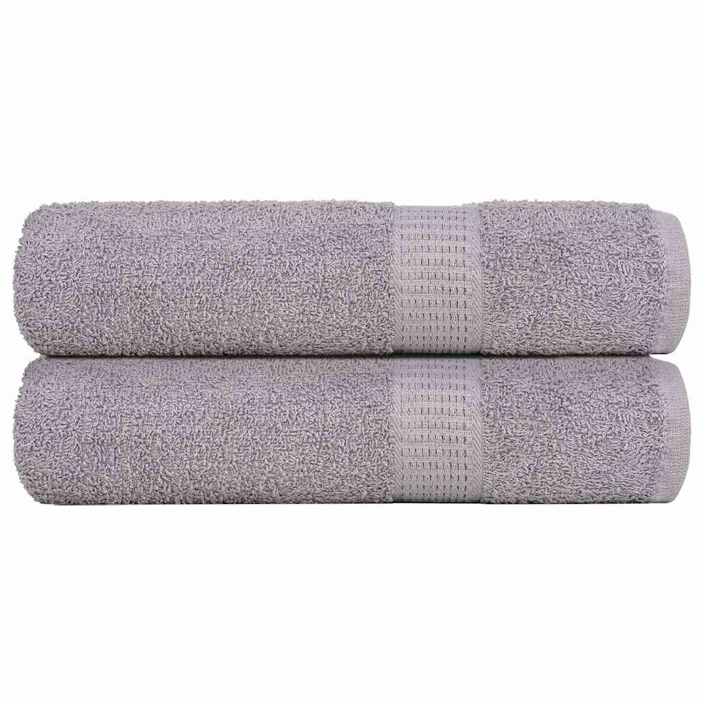 Douchehanddoeken FROGN 2 st 70x140 cm 360 g/m² grijs