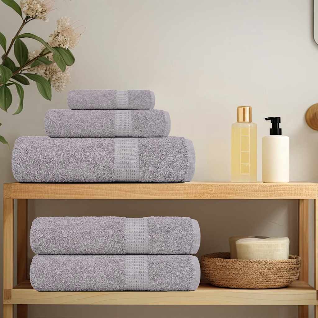 Badhanddoeken FROGN 4 st 100x150 cm 360 g/m² grijs – afbeelding 3