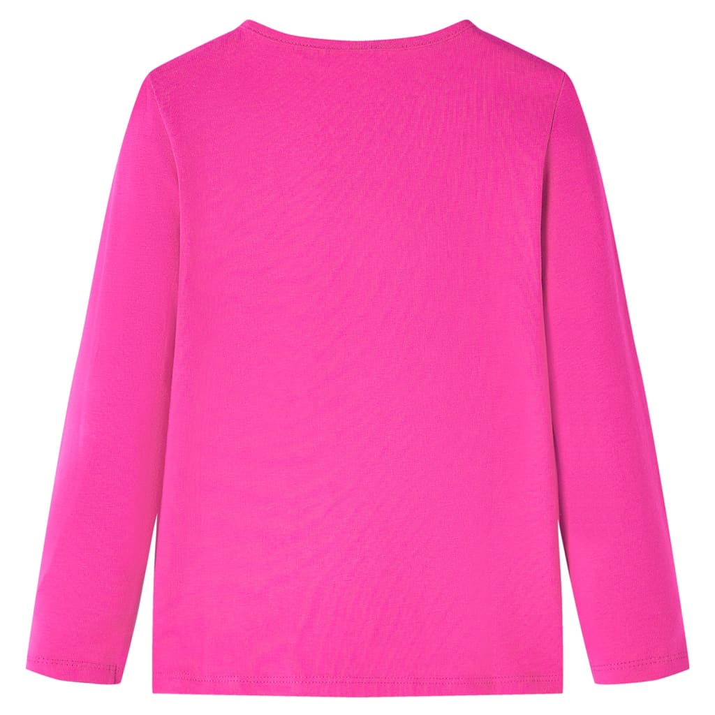 Kindershirt met lange mouwen 116 donkerroze – afbeelding 2