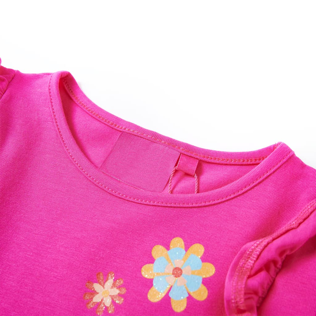 Kindershirt met lange mouwen 116 donkerroze – afbeelding 3