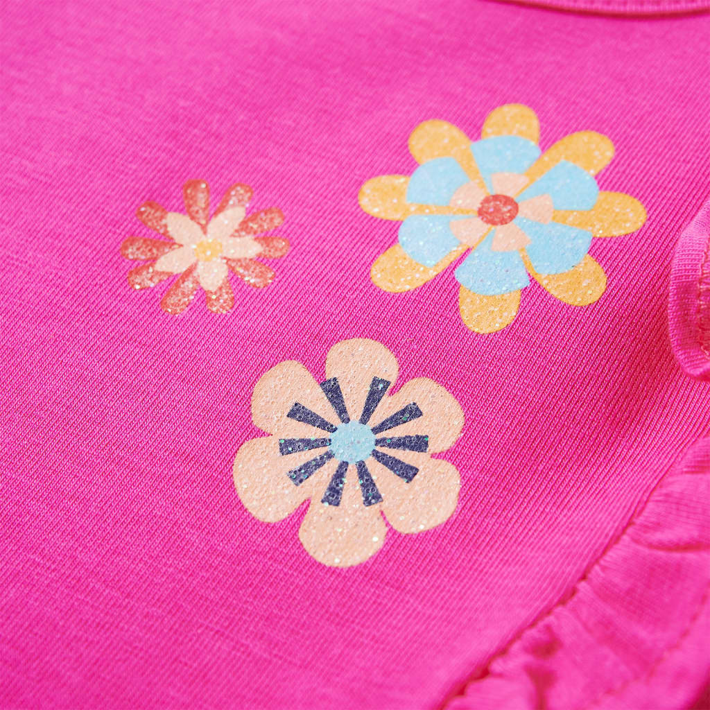 Kindershirt met lange mouwen 116 donkerroze – afbeelding 4