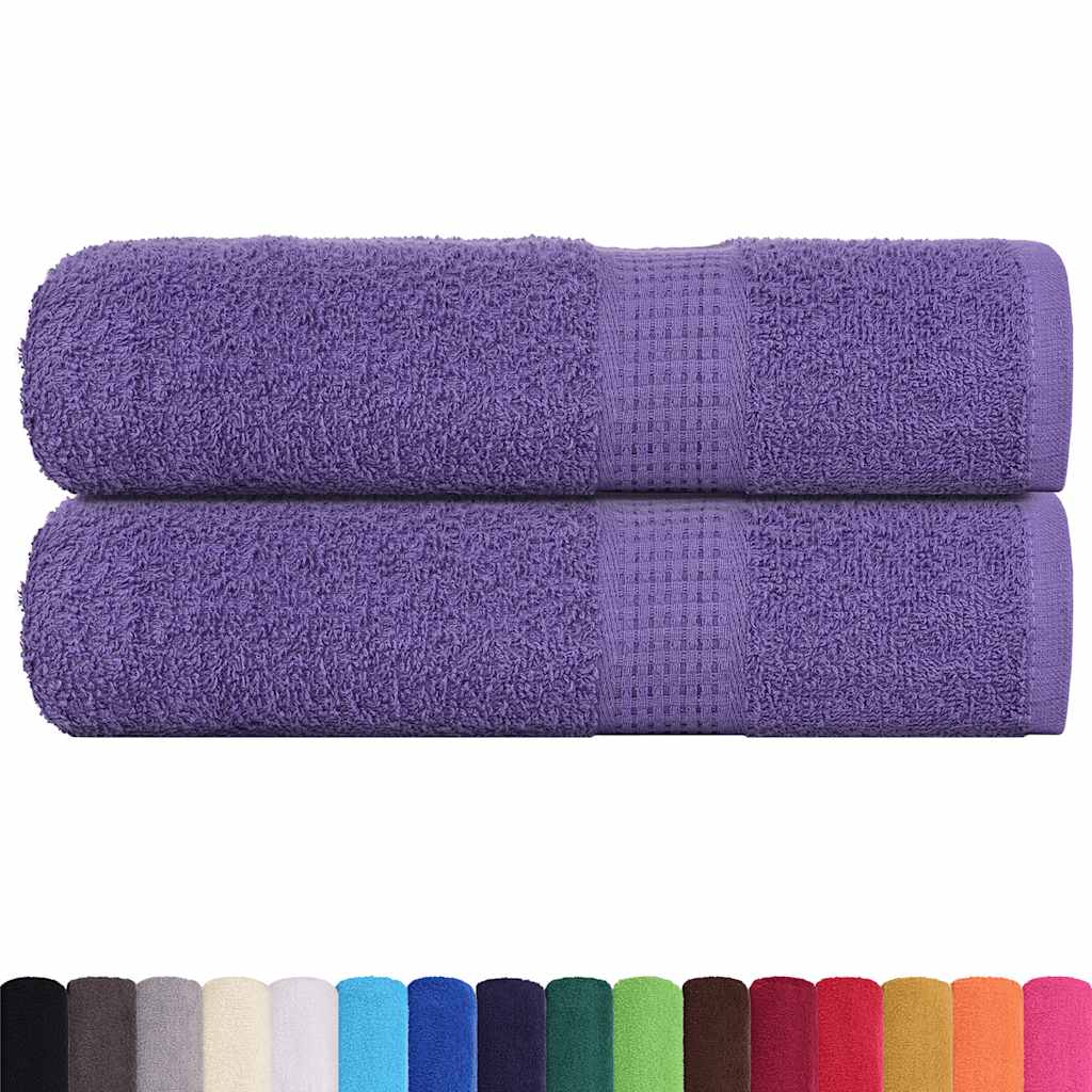 Badhanddoeken FROGN 2 st 100x150 cm 360 g/m² paars – afbeelding 2