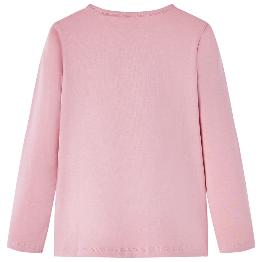 Kindershirt met lange mouwen 116 lichtroze – afbeelding 2