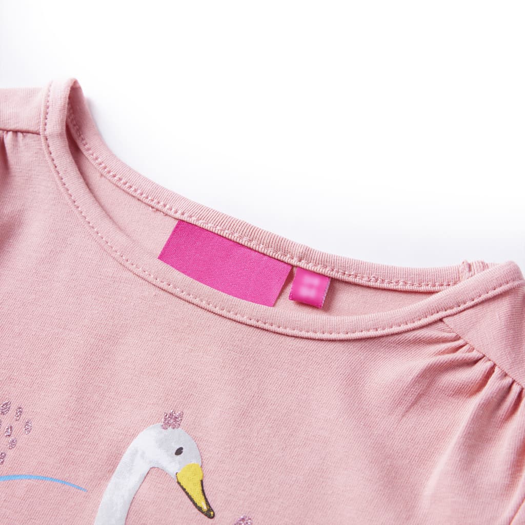 Kindershirt met lange mouwen 116 lichtroze – afbeelding 3