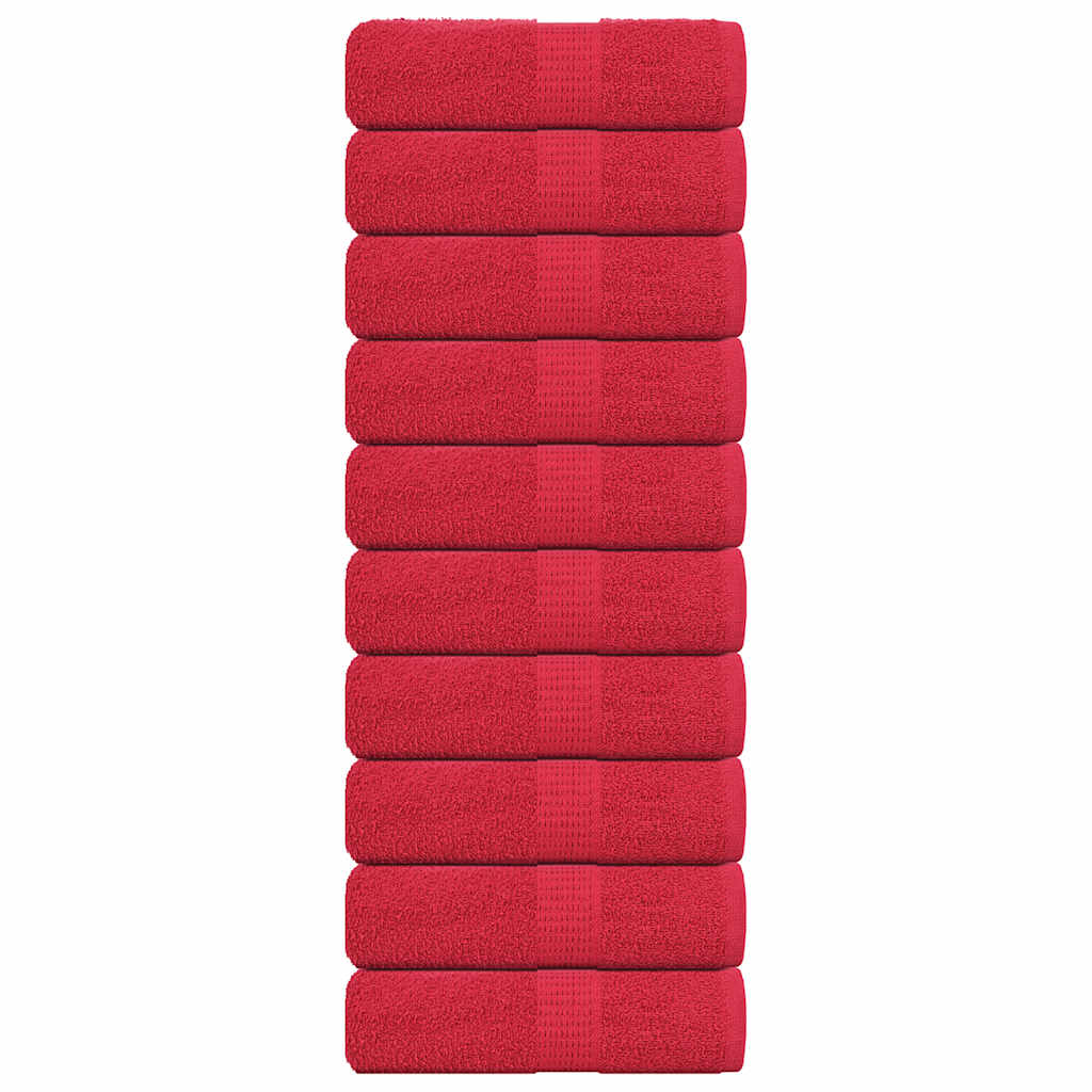 Washandjes FROGN 10 st 30x30 cm 360 g/m² rood