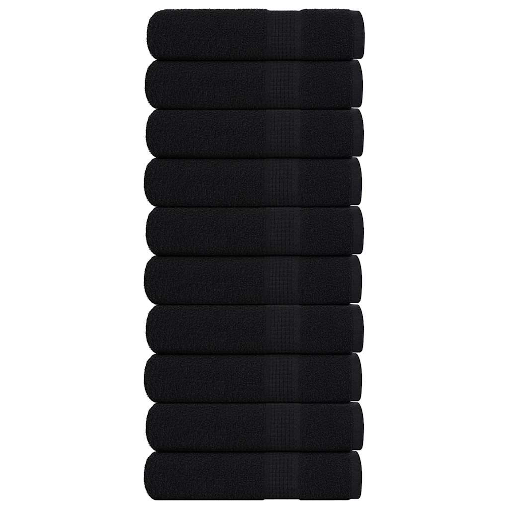 Douchehanddoeken FROGN 10 st 70x140 cm 360 g/m² zwart