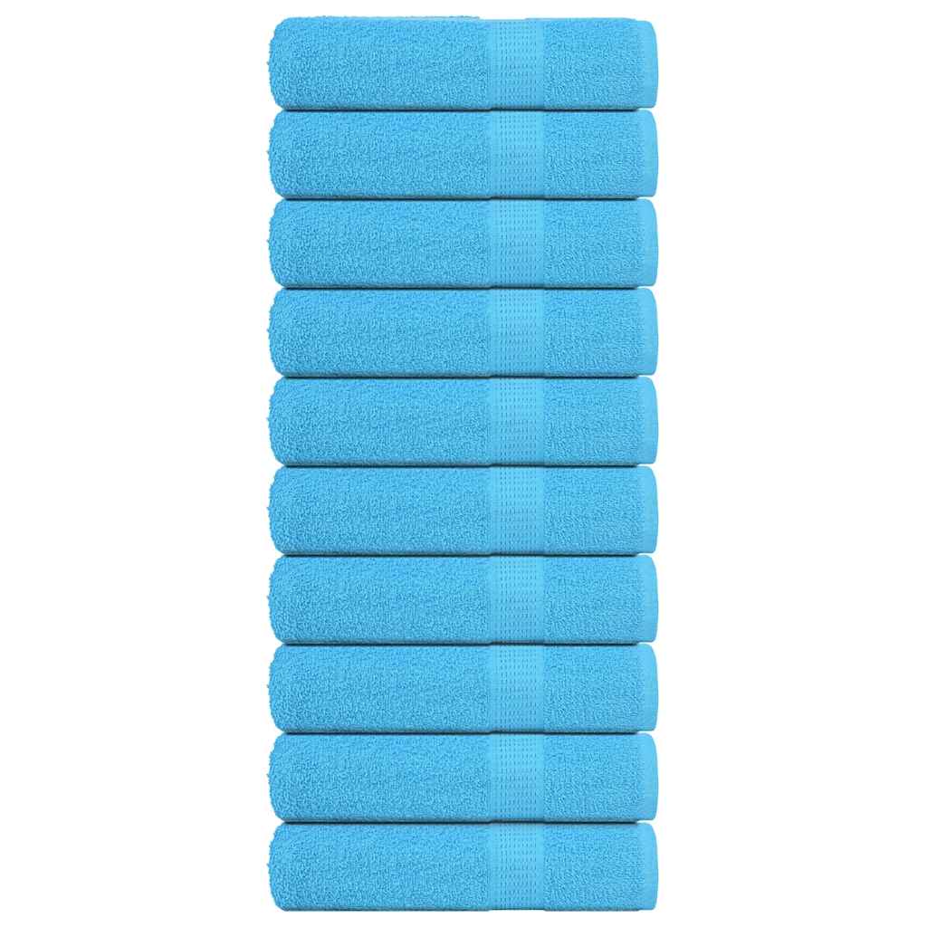 Handdoeken FROGN 10 st 50x100 cm 360 g/m² turquoise – afbeelding 1