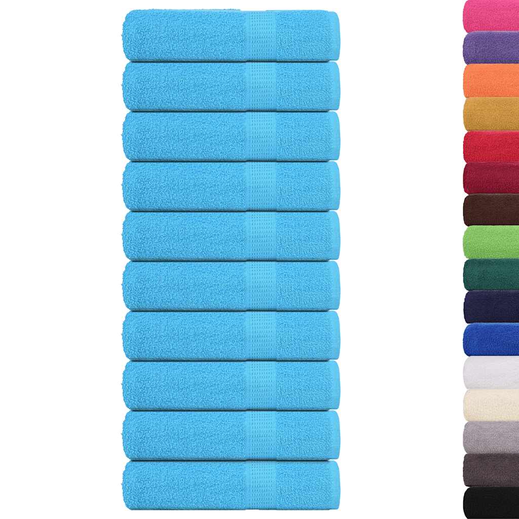 Handdoeken FROGN 10 st 50x100 cm 360 g/m² turquoise – afbeelding 2