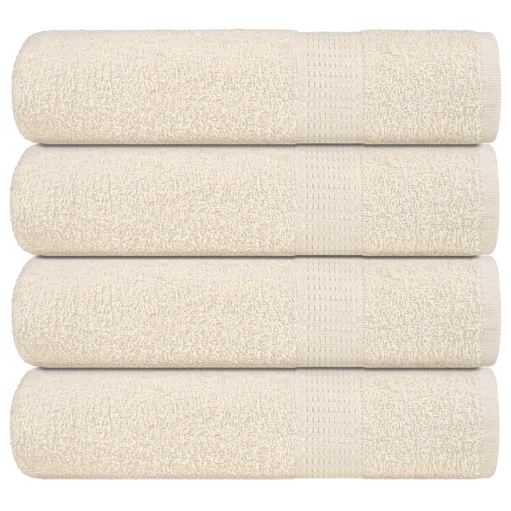 Badhanddoeken FROGN 4 st 100x150 cm 360 g/m² crème – afbeelding 1