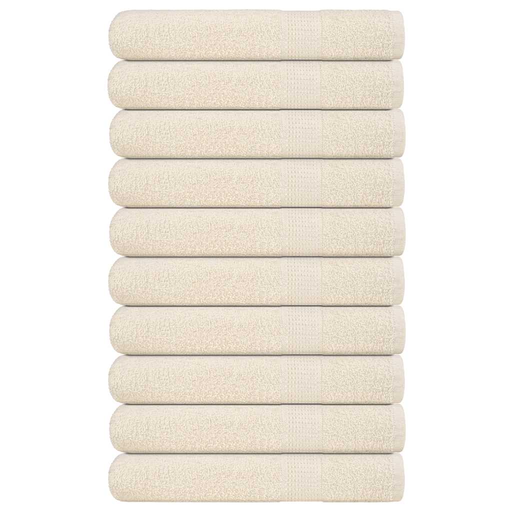 Saunahanddoeken FROGN 10 st 80x200 cm 360 g/m² crème – afbeelding 1