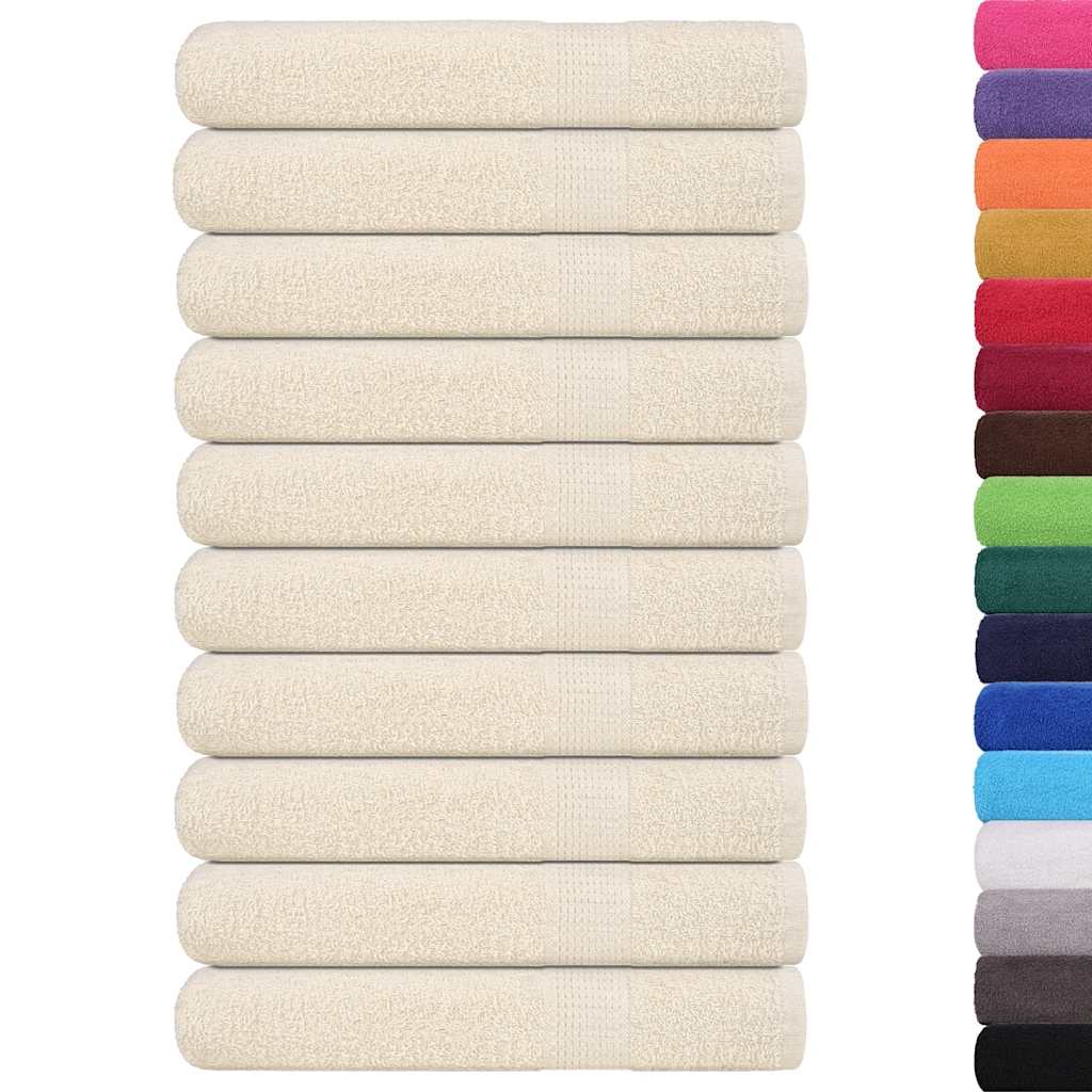Saunahanddoeken FROGN 10 st 80x200 cm 360 g/m² crème – afbeelding 2