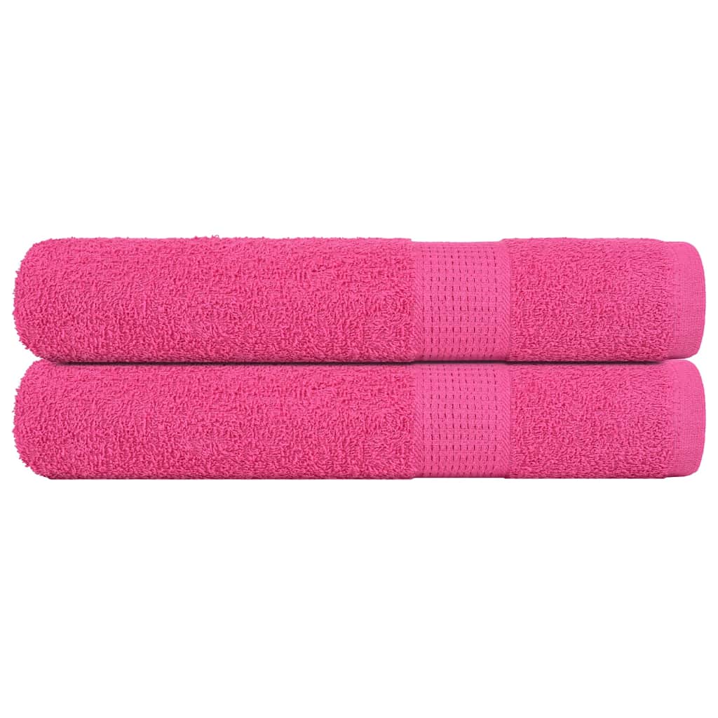Saunahanddoeken FROGN 2 st 80x200 cm 360 g/m² roze