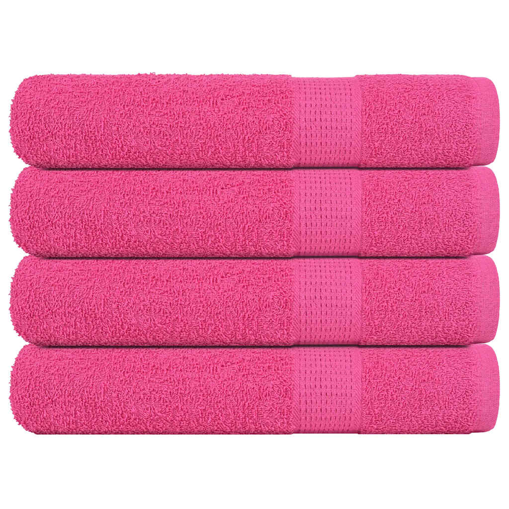 Saunahanddoeken FROGN 4 st 80x200 cm 360 g/m² roze