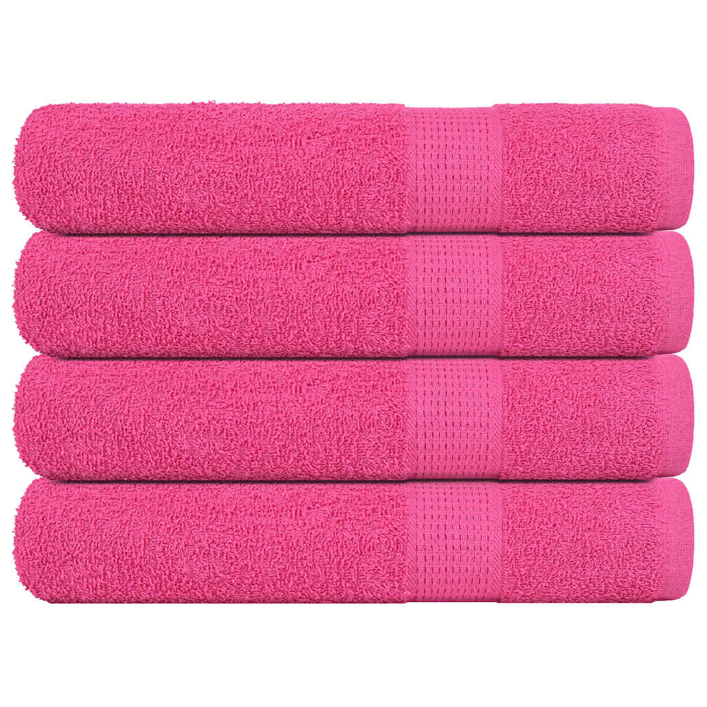 Handdoeken FROGN 4 st 100x200 cm 360 g/m² roze – afbeelding 1