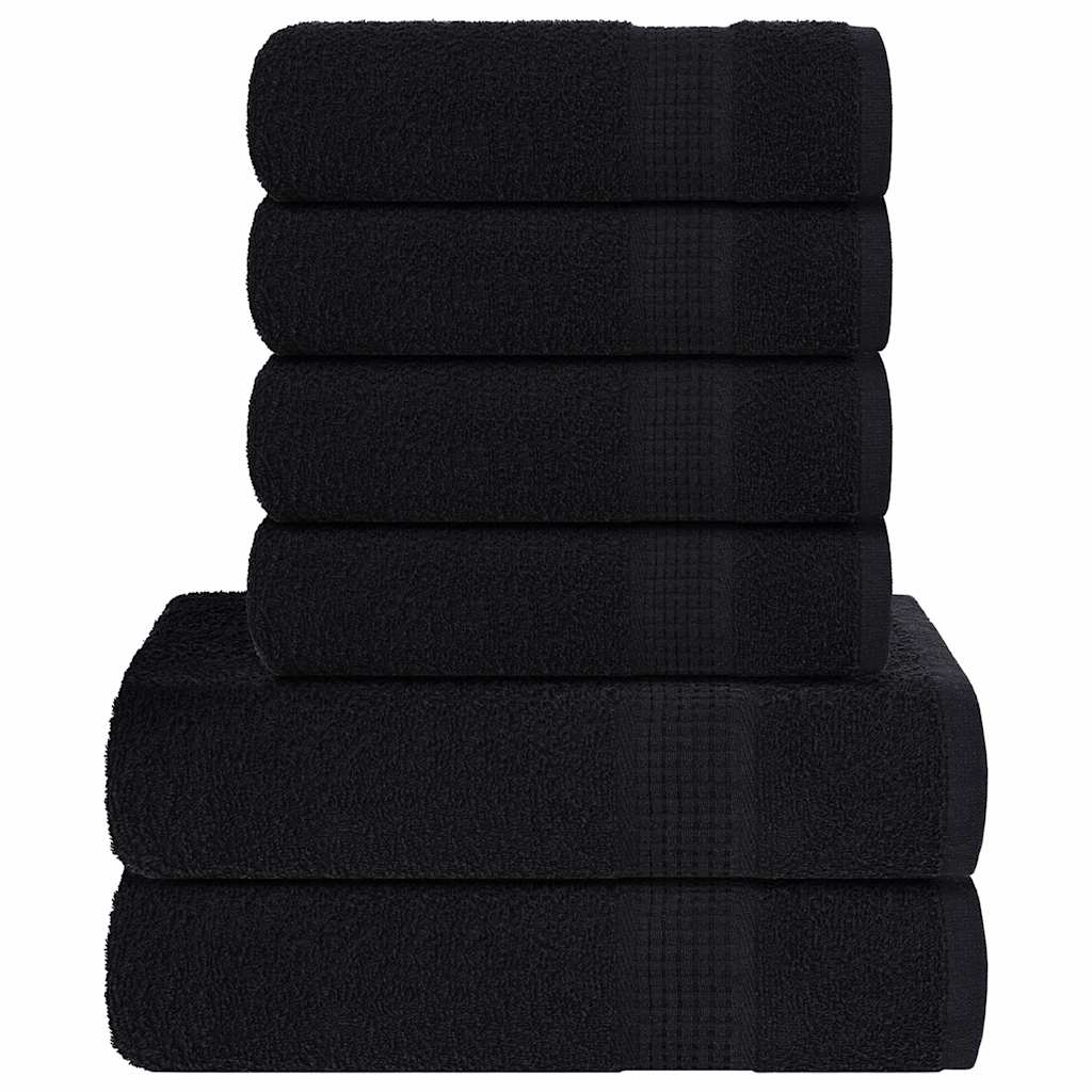 6-delige Handdoekenset FROGN 360 g/m² zwart