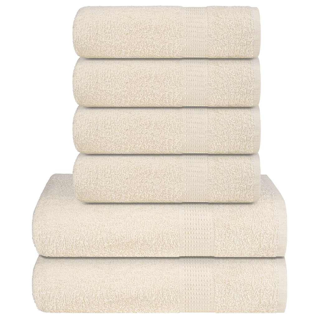 6-delige Handdoekenset FROGN 360 g/m² crème