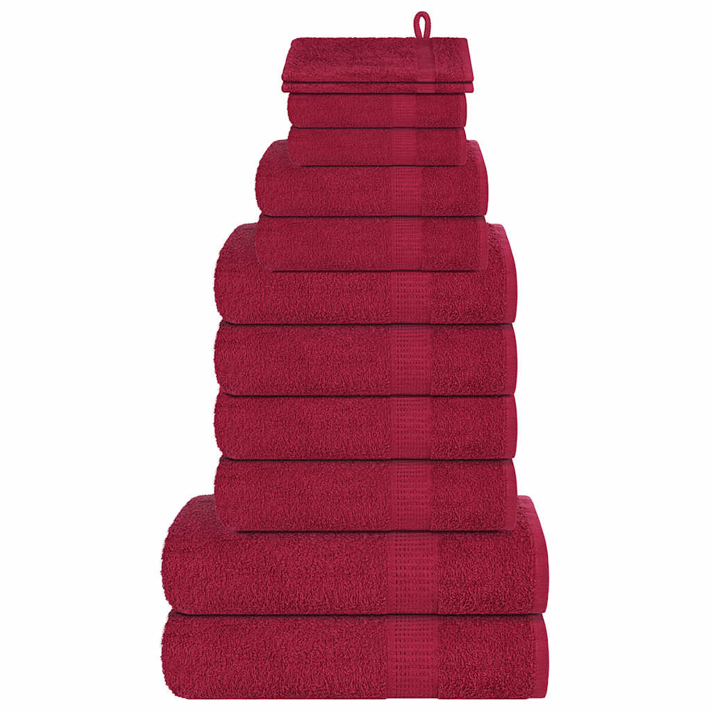 12-delige Handdoekenset FROGN 360 g/m² bordeaux