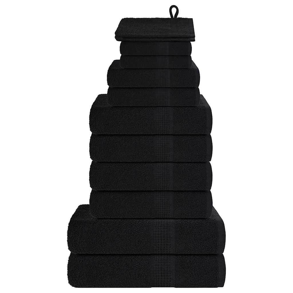 12-delige Handdoekenset FROGN 360 g/m² zwart