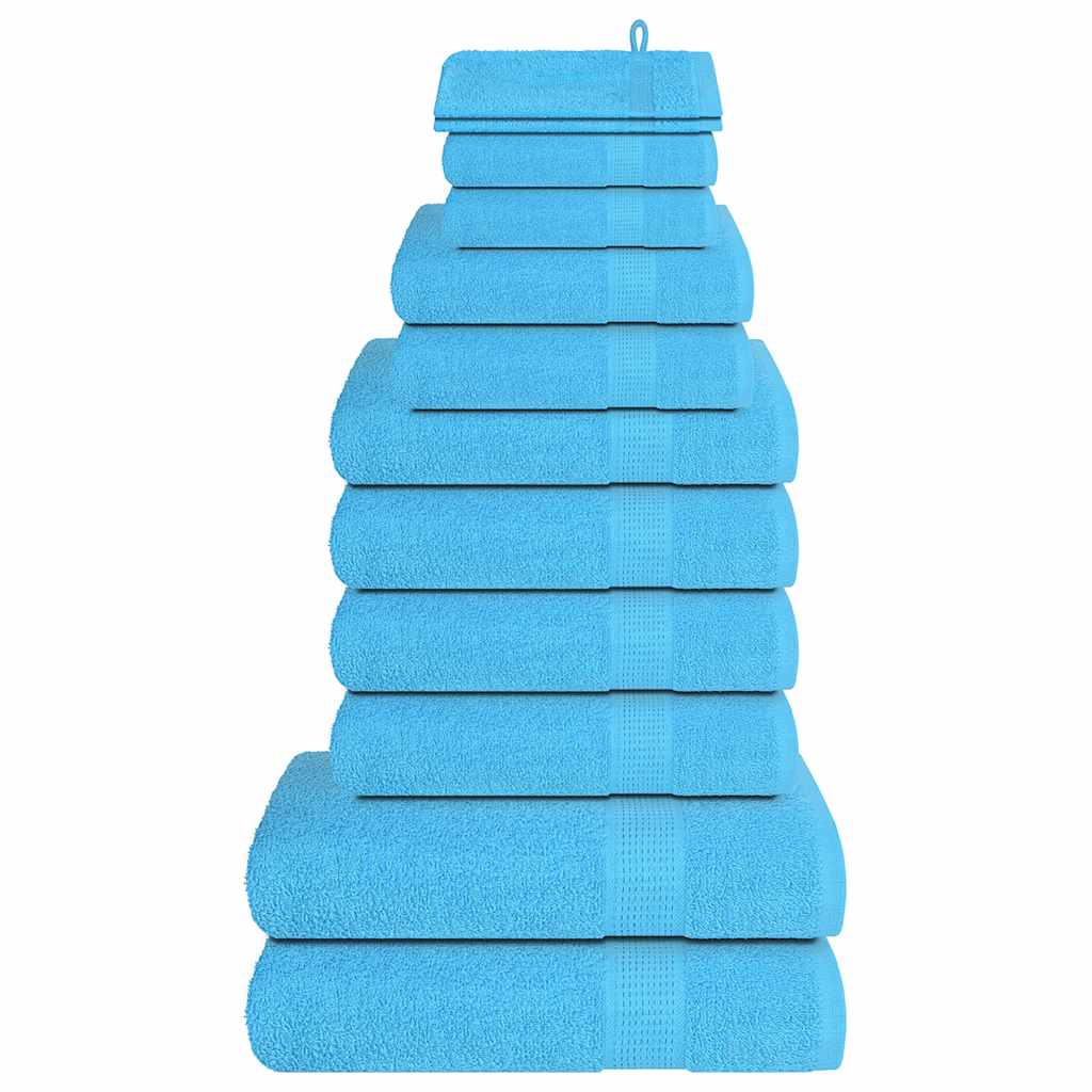 12-delige Handdoekenset FROGN 360 g/m² turquoise – afbeelding 1