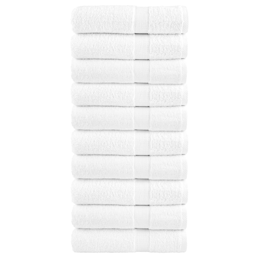 Handdoeken SOLUND 10 st 600 g/m² 50x100 cm wiit